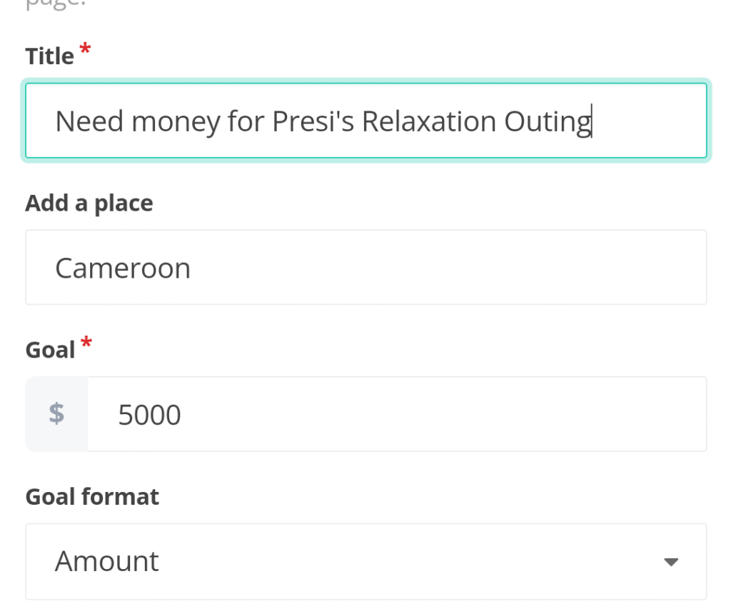 Need money for Presi’s Relaxation Outing